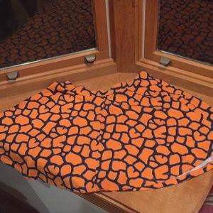 Orange Topshop skater skirt